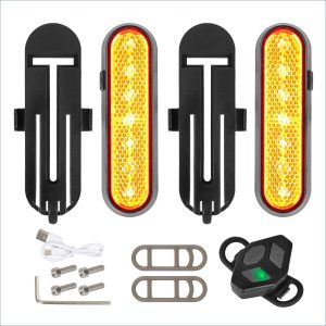 Ulip yellow 2 sets of rechargeable turn signal light with remote control/