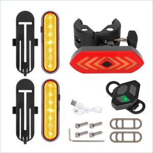 Ulip yellow 2 sets of rechargeable turn signal light+1 set of turn signal tail light with remote control