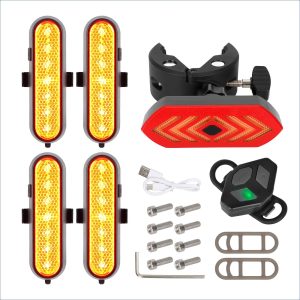 Ulip yellow 5 sets of rechargeable turn signal light with remote control