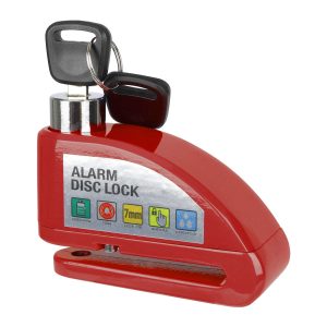 Red controllable alarm disc brake lock